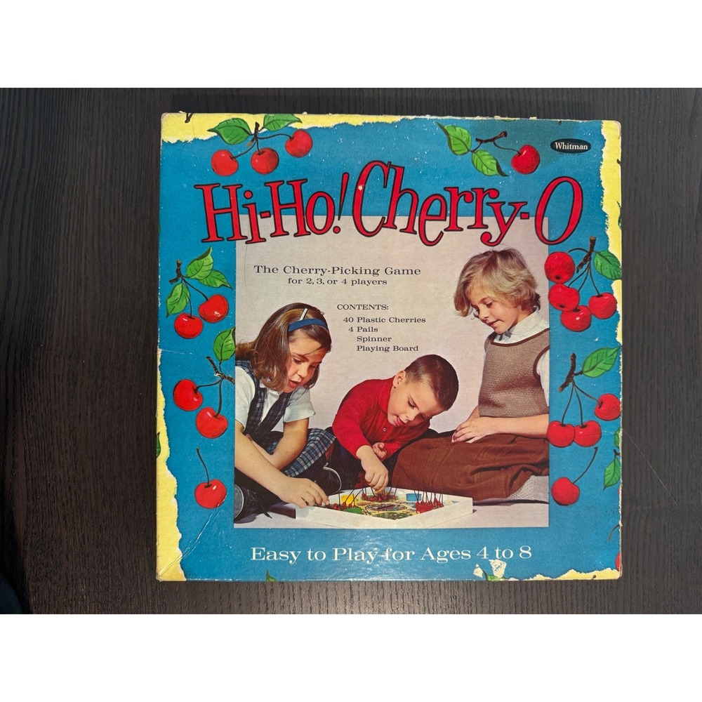Whitman Hi-Ho! Cherry-O Board Game Kids Unisex OS Blue Vintage 1960s Edition